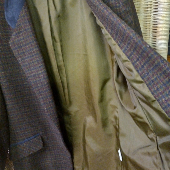 Wool Blazer Sports Jacket Coat Casual Corner Blue Checkered w/Blue Trim Sz 10 - Picture 4 of 11